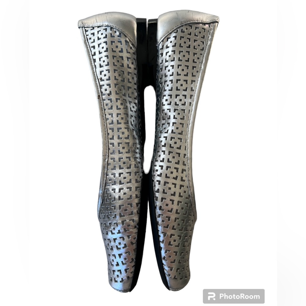 Michael Shannon Dilly Silver Metallic Ballet Flats - image 6